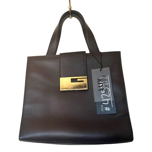 Gucci Dark Brown Leather Handbag - Picture 1 of 15